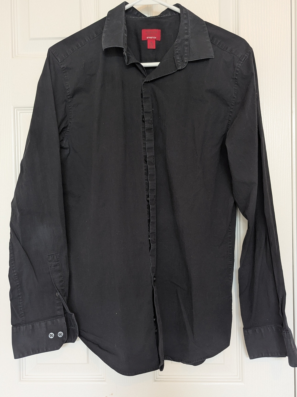 Alfani Black Long-Sleeve Dress Shirt